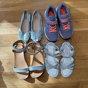 4 Pairs of Girls Shoes- size 2